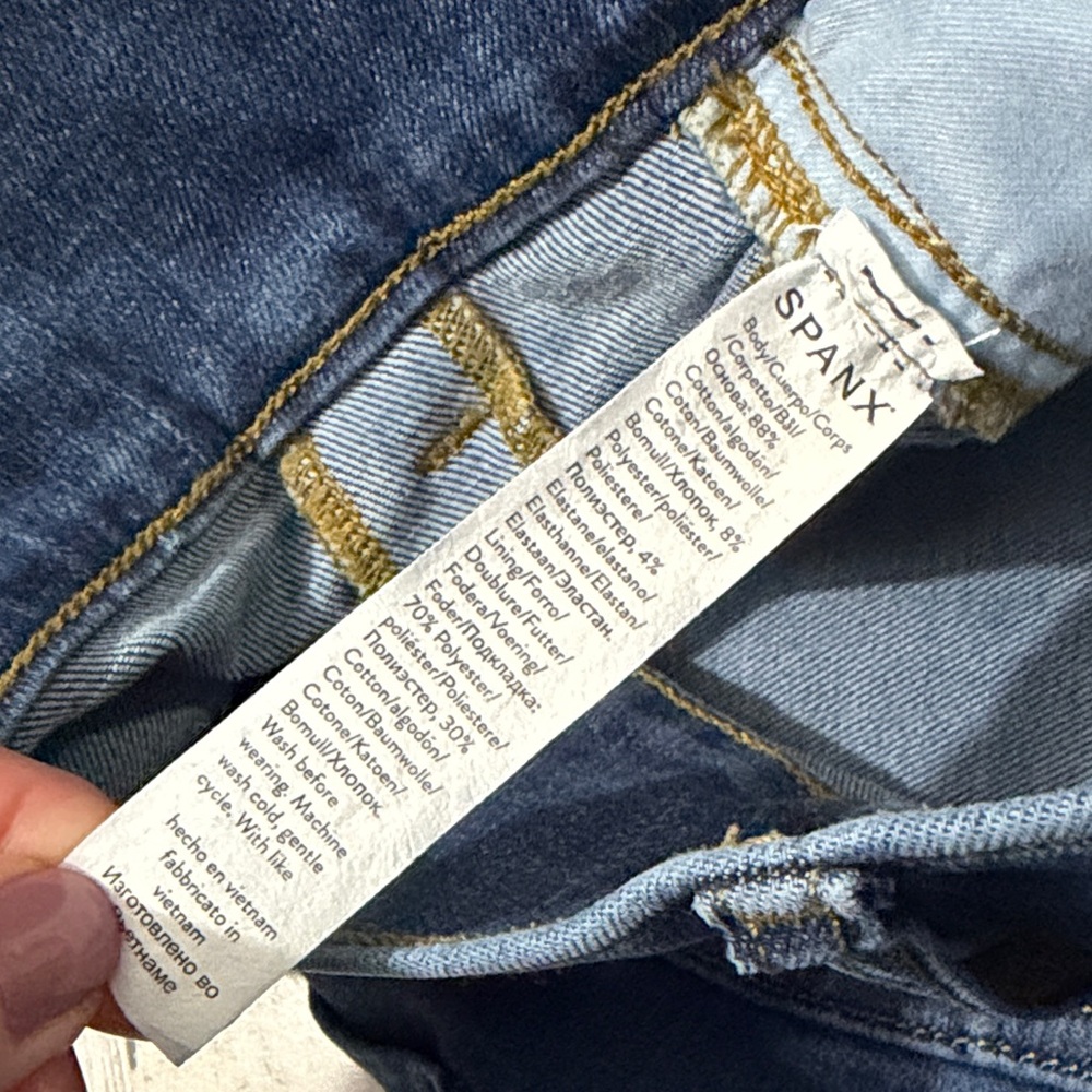 SPANX Every wear Cropped Wide Leg Denim Jeans With Patch Pockets Size 3X - Picture 12 of 12